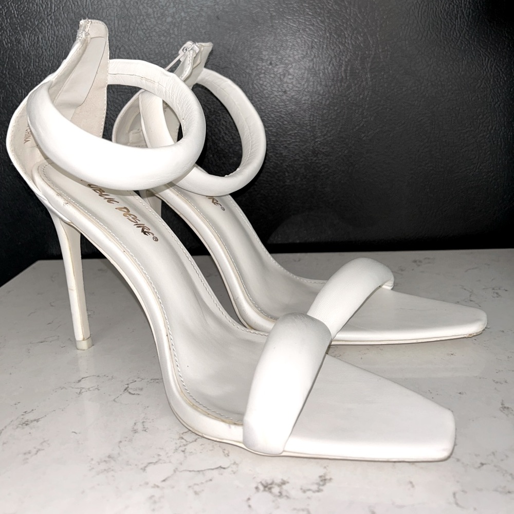 Public Desire White Heels